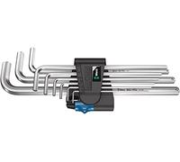 Wera 9 Piece Christmas Hex-Plus HF 1 Allen Key Set Metric Frame Chrome 950/9