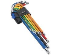 9 Piece Colour Coded Extra Long TRX-Star Key Set - 10 to T50 Sizes - Anti-Slip