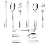 9 Piece Cutlery Set for Kids, Stainless Steel, 3 x Fork, 3 x Spoon, 3 x Serrated Knives, Dinosaur Cutlery, Dishwasher Safe, Kids Cutlery Set for Boys, Restaurant