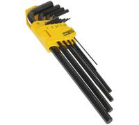 9 Piece Extra-Long Hex Key Set - 90mm to 230mm Length - 1.5mm to 10mm Size
