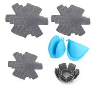 9-Piece Felt Pot and Pan Protectors, 3 Sizes, Grey Cookware Dividers