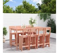 Garden Bar Set Outdoor Bar Table Set Bar Stool 9 Piece Solid Wood Pine vidaXL