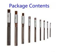 9-Piece H8 Hand Reamer Set, Straight Shank Hole Finishing Tools for Metalworking - 3mm to 16mm, 9CrSi Alloy Steel Lathe Chucking Reamers