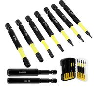 9 Piece Hexagonal Head Allen Wrenches Spanner Drill Bit H1.5 to H10 for Efficient Furniture Assembly Impacts Screwdriver Hexagonal Shank