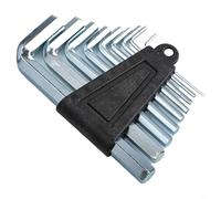 9 Piece L Shaped Ball Head Hexagon Wrench Set for Household and Mechanical Use, Galvanized High Carbon Steel Construction for Durability (9pcs short set)