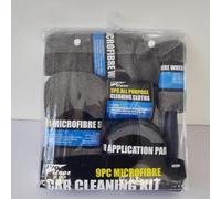 9-Piece Microfiber Car Wash Kit Complete Cleaning Set(Gray)