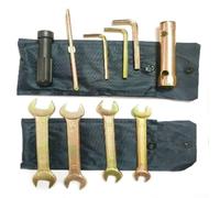 9-Piece Motorcycle Repair Tool Kit with Double Ended Spanner Wrench Socket Set, Mechanic Tools for Honda, Compact Storage Bag Included