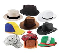 9-Piece Party Photo Booth Hat Set - Assorted Funny Hats for Fancy Dress, Birthdays, Costume Parties, Stag & Hen Nights, Events, Props and Photobooth Fun