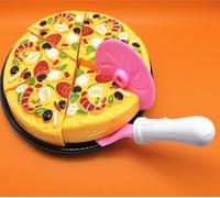 9-Piece Pizza Play Food Set - Realistic Kitchen Role Play Toy with Cutting Function for Kids Preschool Learning Educational Gift