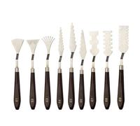 9 Piece Professional Stainless Steel Palette Scraper Set, Spatula, Spatula, Painting and Mixing Scraper Set