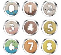 9-Piece Stainless Steel Arabic Number Cookie Cutters