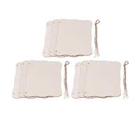 9 Piece Unfinished Wooden Hanging Signs DIY Customizable Plaques for Home Decor Wedding Party Crafts Density Board 6.6 x 8.9 Inch