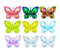 9 Pieces Butterfly Balloons 28.9 Inches Aluminum Foil Butterfly Shape Ceremonies Party Decorations for Wedding Funeral Birthday Engagement Party Decoration Supplies (9PCS-B)