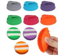 9 Pieces Can Lids for Fizzy Drinks, 6 Colour Can Covers for Drinks Cans UK, Spill-Proof, Dishwasher Safe, Food Grade Spill Leak Proof Silicone Can Covers for Beach Camping, Fishing