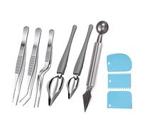 9 Pieces Decorative Spoon,Chef Art Pencil Chef Decoration Pencil Spoon,Professional Kitchen Tweezers,Design Beautiful Patterns to Decorate Your Dishes