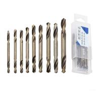 9 Pieces Double End Drill Bits 3mm Shank Size, Ranging from 3mm to 6mm for Stainless Steel and Metalwork, Includes Round Shank for Use