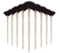 9 Pieces Facial Fan Mask Brushes, Soft Facial Applicator Brushes Tools for Peel Glycolic Makeup for Mud Cream(Brown)