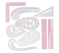 9 Pieces French Curve Ruler Set Clear Sewing Ruler for Tailors Designers Beginners