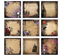 9 Pieces Gothic Style Post It Notes, Self-Adhesive Mini Sticky Notes Set, Funny Sticky Pads for School Office Home Supplies Students Teachers Gift
