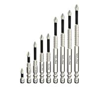 9 Pieces Highly Magnetic Screwdriver Drill Bit Set, Non-Slip All-Purpose Bit Set, Screwdriver Drill Bit Set for Electric Drill, Non-Slip Phillips Bits for Various Occasions (25-150 mm)