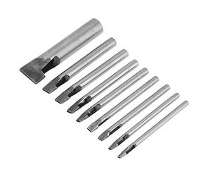 9 Pieces Leather Oval Shape Hole Punch Kit Cutter Belt Oval Hole Punch Flat Belt Punching Tool Leather Hollow Cutting Tool for DIY Craft Strap Belt Making