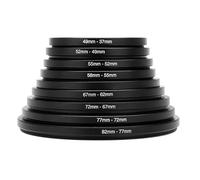 9 Pieces Lens Filter Adapter Rings Set For UV And Polarizers Rings For All Camera DSLR 37-82mm Accessory Kit And Set