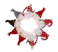 9 pieces mini wooden pegs tomte gnome wooden clips gnome reindeer figurine small wooden clothes pegs decorative clips craft clips photo clips for Christmas photo wall bags