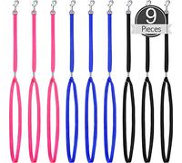 9 Pieces Pet Grooming Loops Nylon Restraint Noose Adjustable Fixed Dog Cat Safety Rope for Pet Grooming Table Bathtub