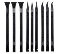 9 Pieces Plastic Scrapers Non Scratch Carbon Fiber Scraper Cleaning Tool Scratch Free Crevice Cleaning Sticker Remover Tool for Paint, Stickers Label, Food, Tight Spaces, Crevices