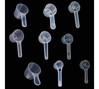 9 Pieces Protein Scoop, Measuring Spoons Washing Powder Scoop 7.5g, 10g, 15g, 20g, 25g, 30g, 35g, 40g, 50g Reusable Protein Powder Scoop for Washing, Coffee, Milk, Cereal Powder, Measuring Dose Scoop