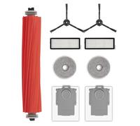 (9 Pieces) QRevo S Replacement Parts Compatible with Roborock Qrevo S, Qrevo Pro, Qrevo MaxV, QRevo Plus Robot Vacuum, 1 Roller Brush, 2 Black Side Brushes, 2 Dust Bags, 2 HEPA Filters, 2 Mop Pads