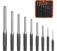 9 Pieces Roll Pin Punch Set, HORUSDY Removing Repair Tool with Holder for Automotive, Watch Repair,Jewelry and Craft