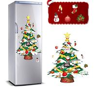 9 Pieces Set of Magnets Tree Snowman Set of Christmas Tree Magnets Magnetic Stickers Christmas Tree Fridge Magnets for Christmas Fridge