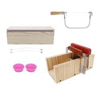 9 Pieces Soap - 1200ml Silicone Soap Kit Wooden Loaf Cutter DIY Soap Making Cutting Tool