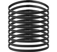 9 Pieces Thick Non-Slip Elastic Sport Headbands, Elastic Silicone Grip Exercise Hair and Sweatbands for Yoga (Black)