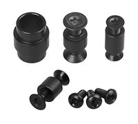 9 Pieces Titanium Screw Set, Main Pivot, Lanyard Tube, Standoff Spacer, Blade Stop Pin for Spyderco Paramilitary PM2 C81, Black