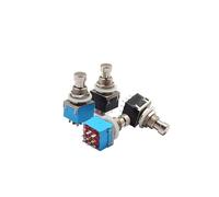9 pin Guitar Effects Pedal Box Stomp Foot Latching 3PDT Switch True Bypass MQXFCZUX(Blue Light)