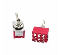9-Pin Mini Toggle Switch 3PDT ON-ON/ON-OFF-ON 2A250V/5A125VAC MTS-302 MTS-303 3Pcs(ON-OFF-ON)