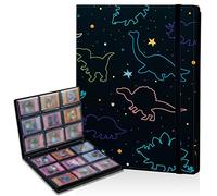 9 Pocket Card Binder, Waterproof Trading Card Folders with Double Sided Pockets, 540 Card Collection Binder for Game Cards/Most Standard Size Cards/Sports Cards, Fun Dinosaurs