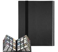 9-Pocket Card Folders, 20 Pages Reversible Design Holding 360 Pockets Black Pokemon Binder for MTG, TCG, Pokemon Yu-Gi-Oh, Football Basketball Sports Cards, Game Cards