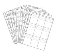 9 Pocket Coin Pages 10 Sheets Plastic Coin Holders Stamp Collector Supplies