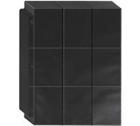 9 Pocket Sheet Protectors,Double Sided Card Sleeves Page Protectors for 3 Ring Binder, Baseball Card Binder,Fit for MTG, TCG, Baseball Standard Cards (Black, 100)