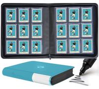 9-Pocket Top Loader Binder by D DACCKIT I Holds 288 Standard 3"X4" Top Loaders for Cards Collection - Classic Turquoise