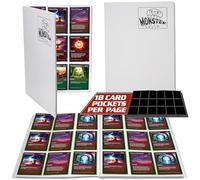 9 Pocket Trading Card Binder- Matte White Album w Side Loading Pockets, AntiTheft Anti-Drop- TCG Collector Storage Organizer for 360 Cards- Compatible with Pokémon, Yu-Gi-Oh!, MTG Magic The Gathering