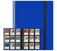 9 Pocket Trading Card Strap Binder, 360 cards, Standard, 20 Side-Loading Card Pages, Folder for MTG Sports Baseball TCG Football Basketball Cards (Blue)