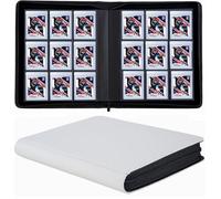 9 Pockets Card Binder for Semi Rigid Card Holders, Ringless Card Binder Album Holds 360Pcs Hard Sleeves, Semi Card Holder Binder with Sleeves for PSA, BGS & Grading, CSG, Clear TCG Protector