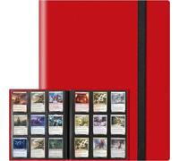 9 Pockets Card Binder for Trading Cards, Baseball Card Collection Binder with 360 Side Loading Pockets Sports Card Book Card Folder Card Album Card Holder Fit for MTG Football Play Cards(Red)