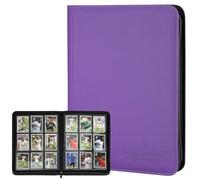 9 Pockets Card Binder,Premium Zip Trading Card Binder,540 Double Sided Pocket PU Collection Binder, Collector Album, Card Folder for MTG, TCG, Business Cards.(Purple)