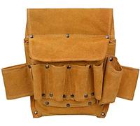 9 Pockets Leather Tool Belt For Builders Carpenters Gardeners Electricians DIY