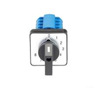9-Position Rotary Changeover Switch 0-8 Way 4-Section Panel Mount Control | 9 positions for manual multi-circuit control Thickened copper silver alloy contacts enhance conductivity Panel mount